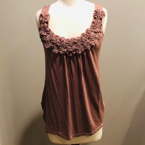 Brown Flower Tank